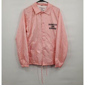 Assholes Live Forever Windbreaker Jacket Women Size Medium NWT Full Button Up